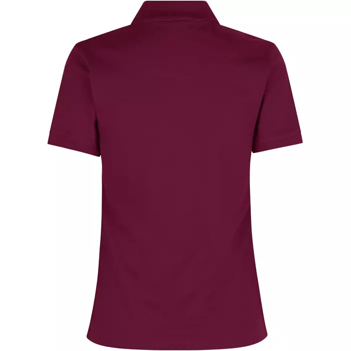 ID dame Pique Polo T-shirt med stretch, Bordeaux, large image number 2