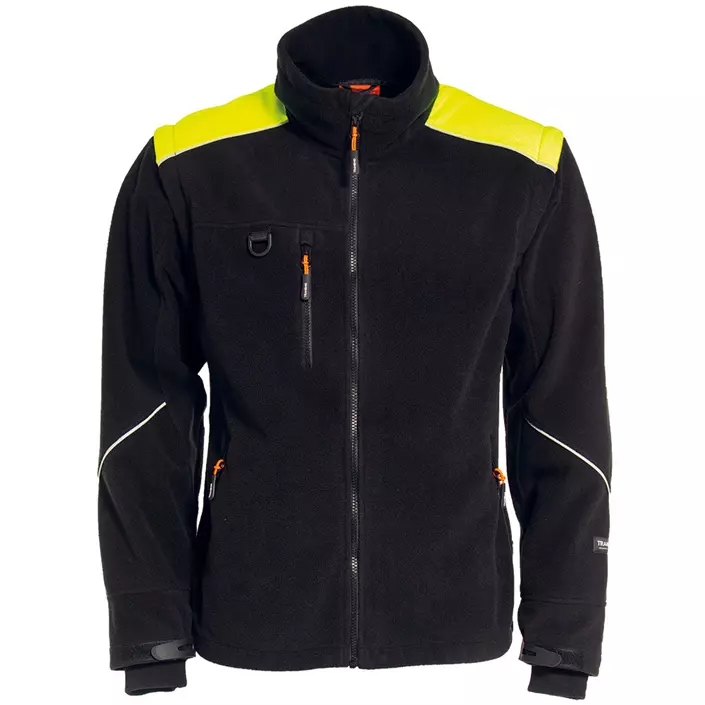 Tranemo 2-i-1 Fleecejacke, Schwarz/Gelb, large image number 0