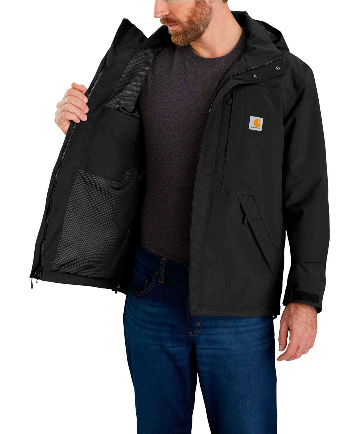 Carhartt shoreline jacka, Svart, large image number 3