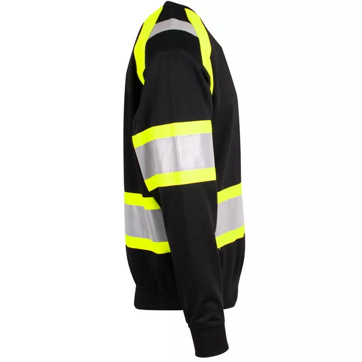 YOU Söderhamn  sweatshirt with reflectors, Black/Yellow, large image number 2