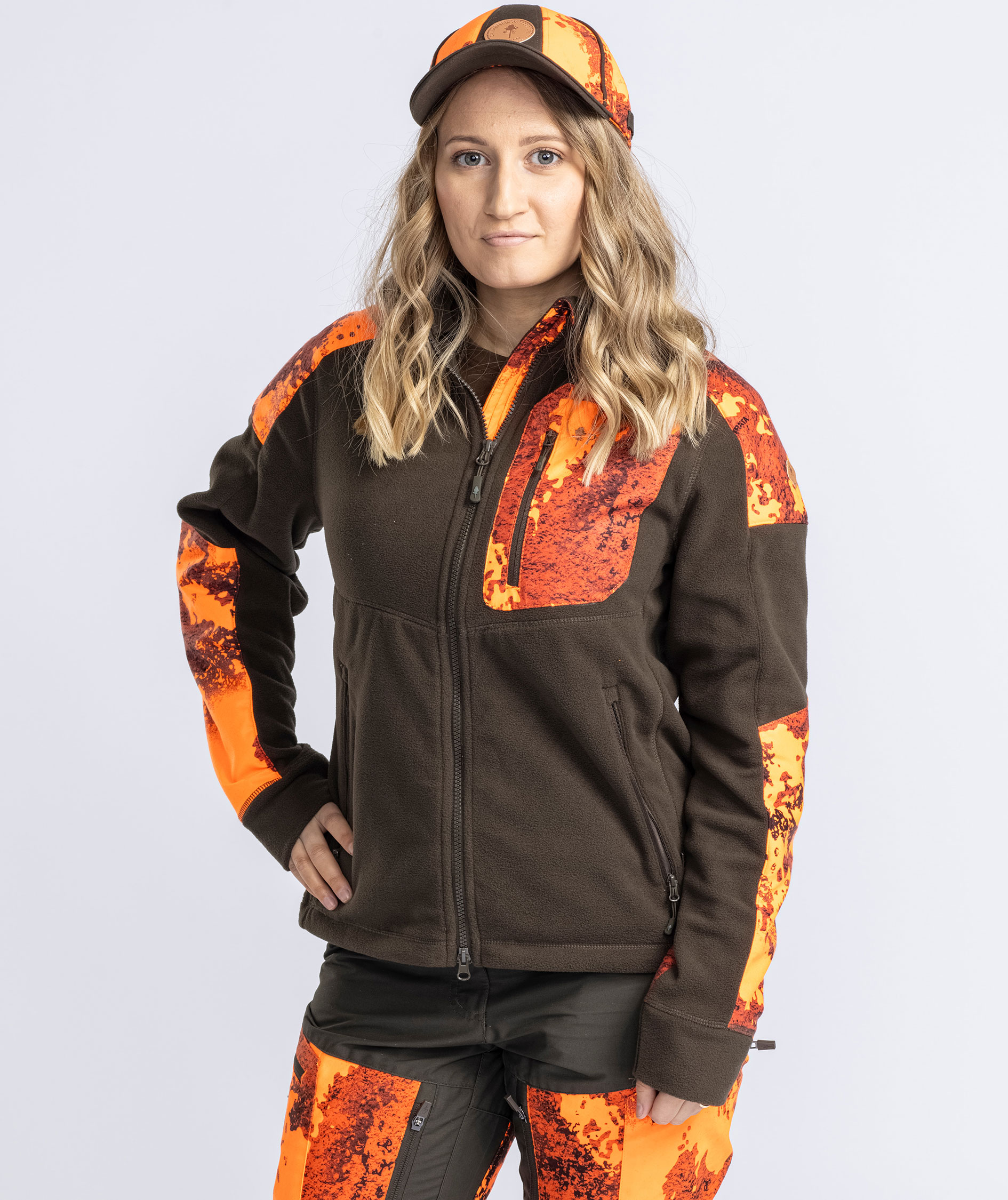 Pinewood&nbsp;Sm&aring;land Hunters Camou dame fleecejakke