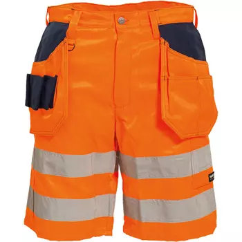 Tranemo CE-ME craftsmens shorts, Hi-vis Orange/Marine