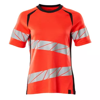 Mascot Accelerate Safe Damen T-Shirt, Hi-Vis Rot/Dunkel Marine