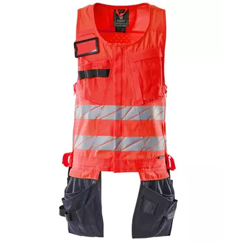 Mascot Accelerate Safe tool vest, Hi-Vis Red/Dark Marine