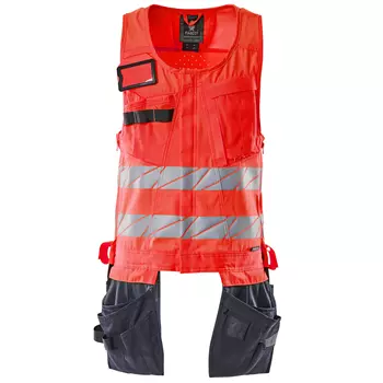 Mascot Accelerate Safe tool vest, Hi-Vis Red/Dark Marine