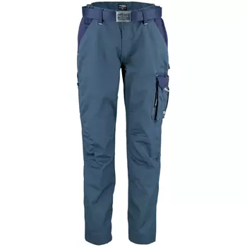 Kramp Original work trousers with belt, Green/Marine