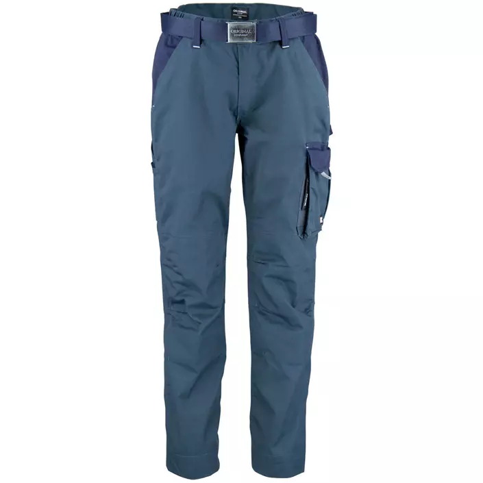 Kramp Original work trousers with belt, Green/Marine, large image number 0