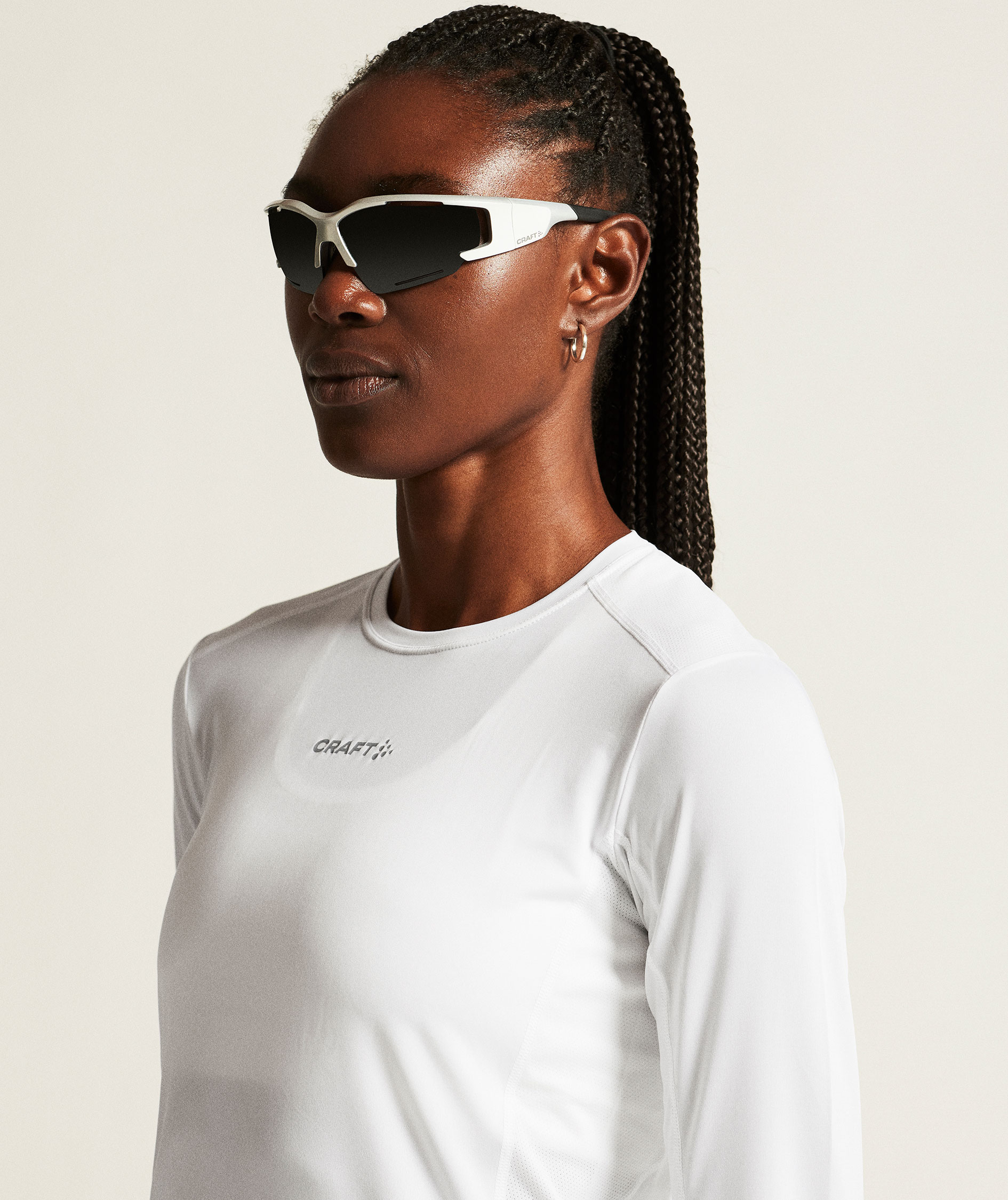 Craft ADV Essence women's long-sleeved T-shirt, White, large image number 6