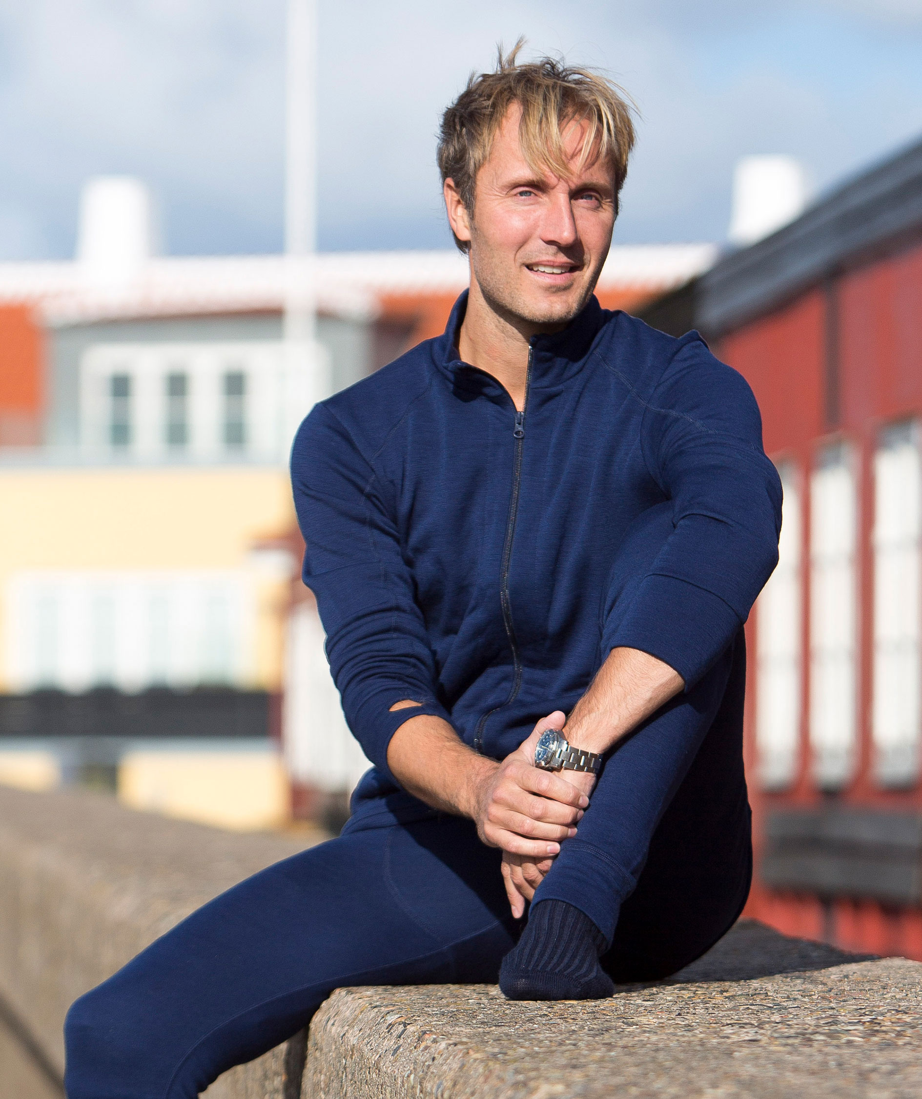 Joha Johansen Sato lang&auml;rmliges Unterhemd, Blau, large image number 2