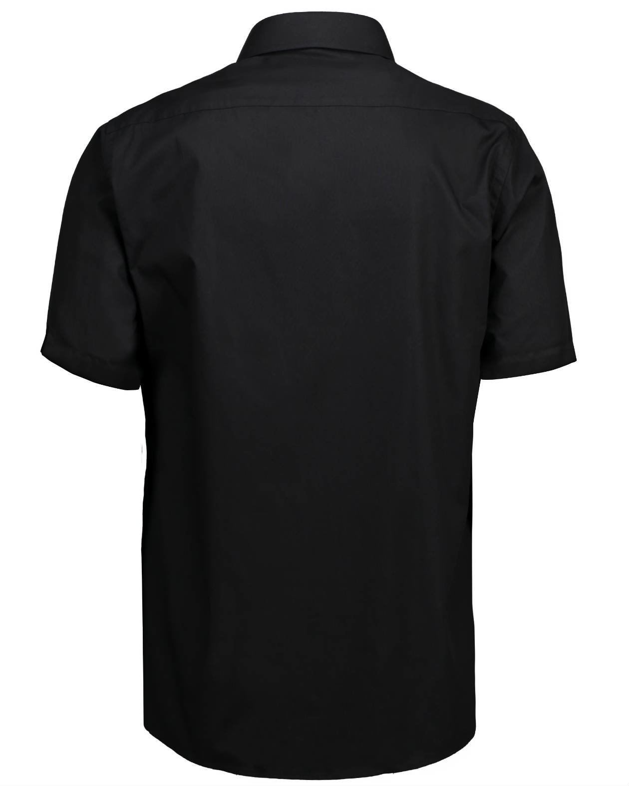 Seven Seas modern fit Poplin kort&aelig;rmet skjorte, Sort, large image number 2