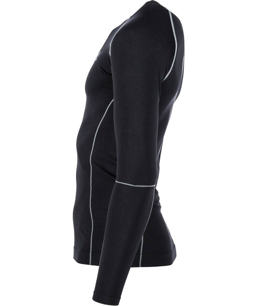 Kramp Technical seamless long-sleeved thermal undershirt L/S, Black, large image number 2