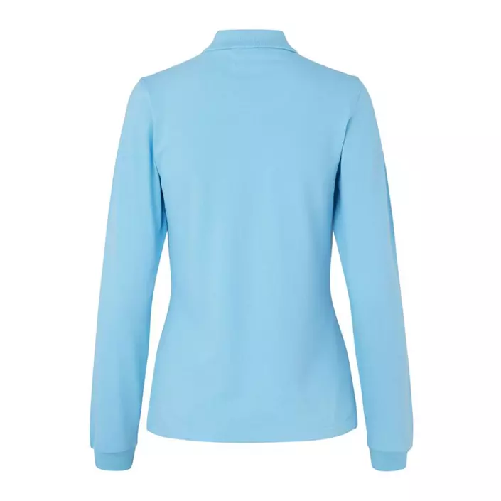ID long-sleeved women's polo shirt with stretch, Light Blue, large image number 2