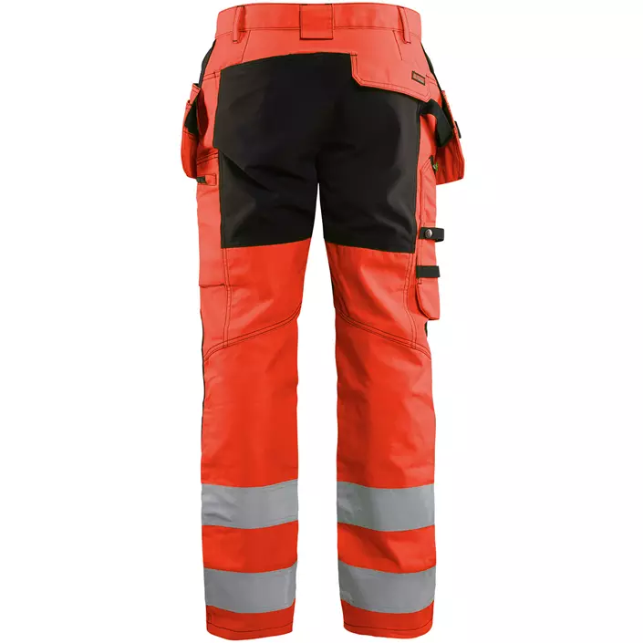 Blåkläder håndværkerbukser, Hi-vis Rød/Sort, large image number 1