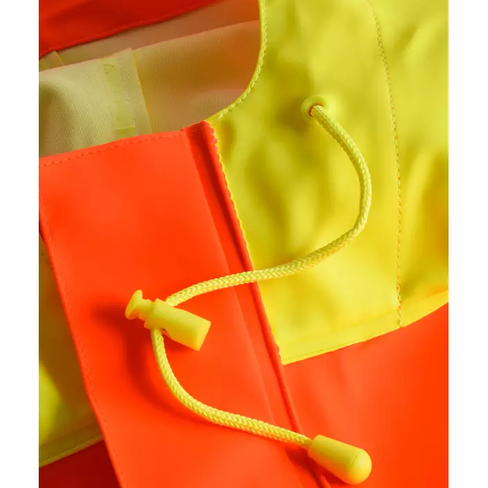 Lyngsøe PVC rain jacket, Hi-vis Orange/Marine, large image number 3