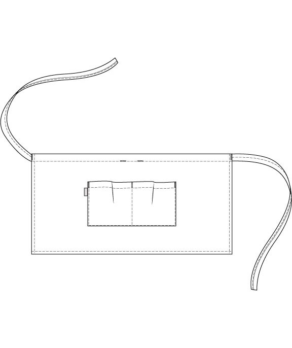 Segers 4576 apron with pockets