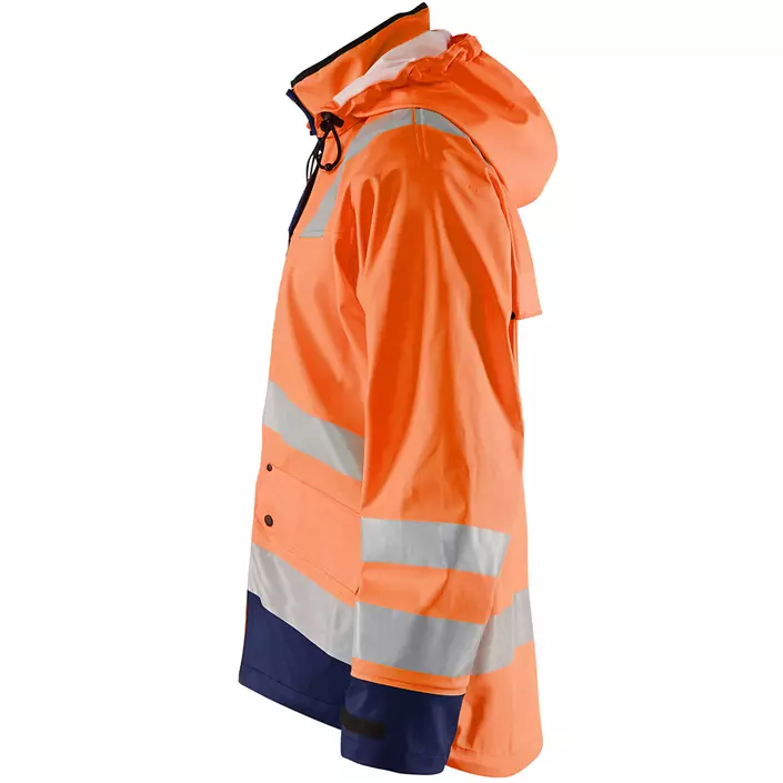 Blåkläder Heavy Weight regnjakke, Orange/Marine, large image number 2