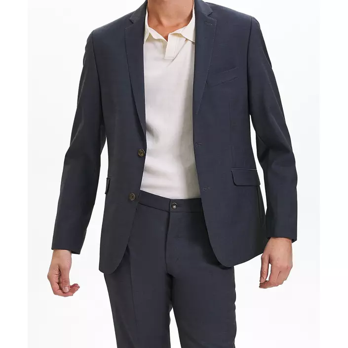 Sunwill Weft Stretch Modern Fit Wollblazer, Charcoal, large image number 1
