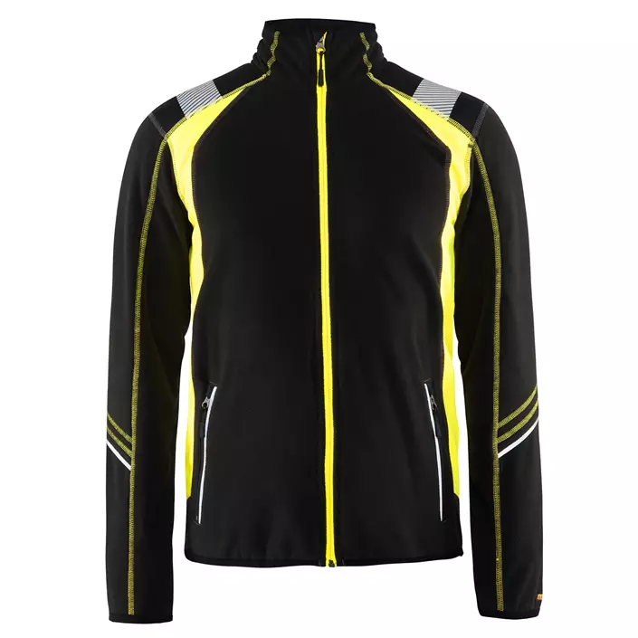 Blåkläder Visible microfleece jacket, Black/Hi-Vis Yellow, large image number 0