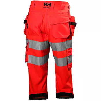 Helly Hansen Alna 3/4 Handwerkerhose, Hi-vis Rot/Charcoal