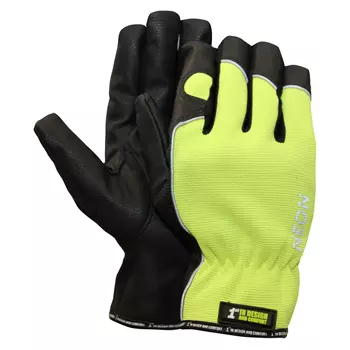 OS 1st Neon work gloves, Hi-vis Yellow/Black