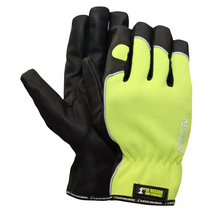OS 1st Neon work gloves, Hi-vis Yellow/Black, large image number 0