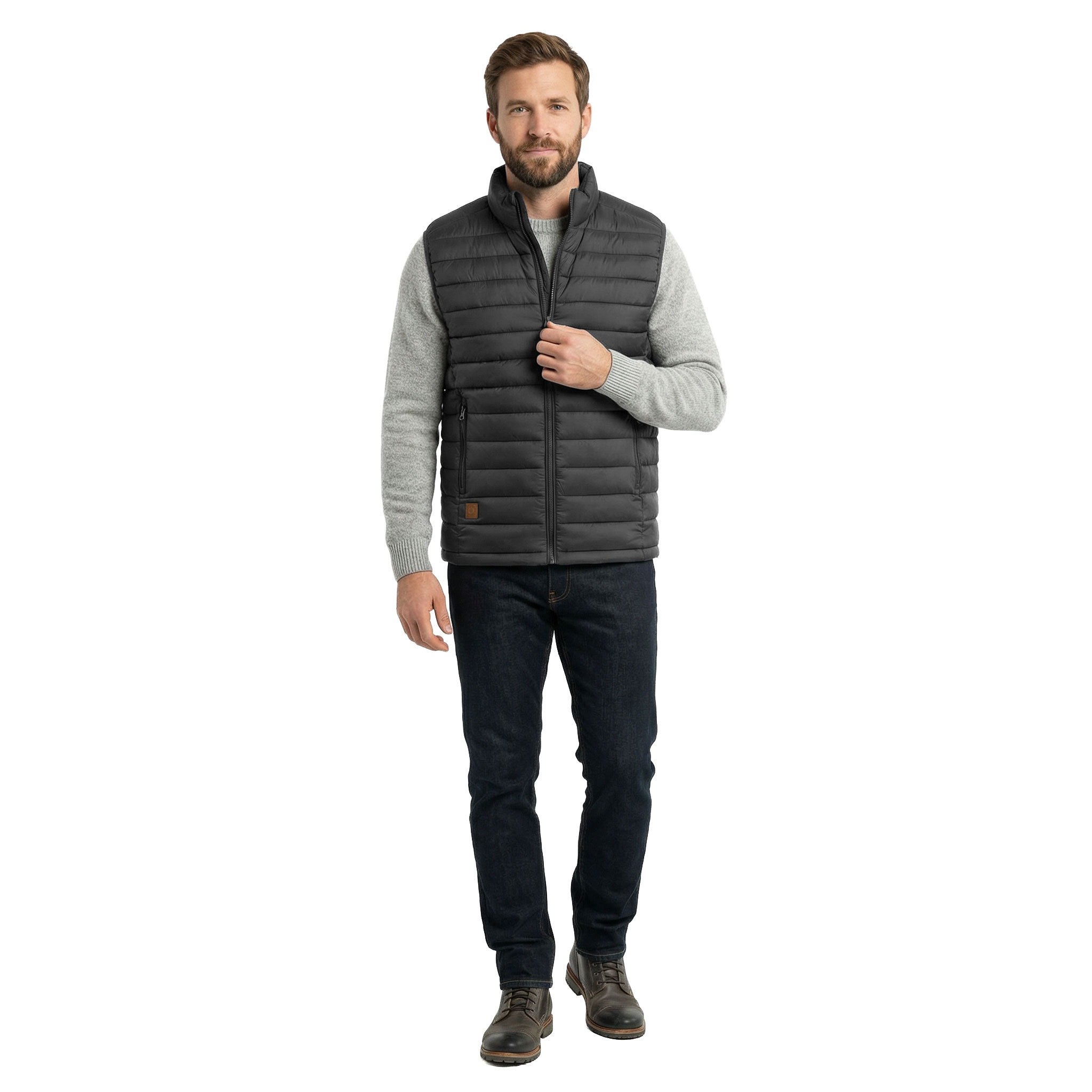 Westborn quilted vest, Black