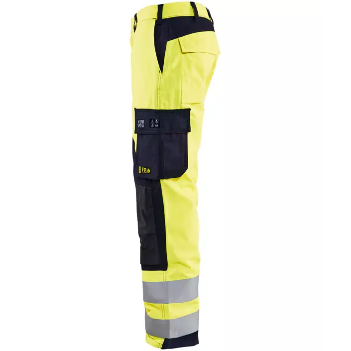 Blåkläder Multinorm work trousers, Hi-vis Yellow/Marine, large image number 2