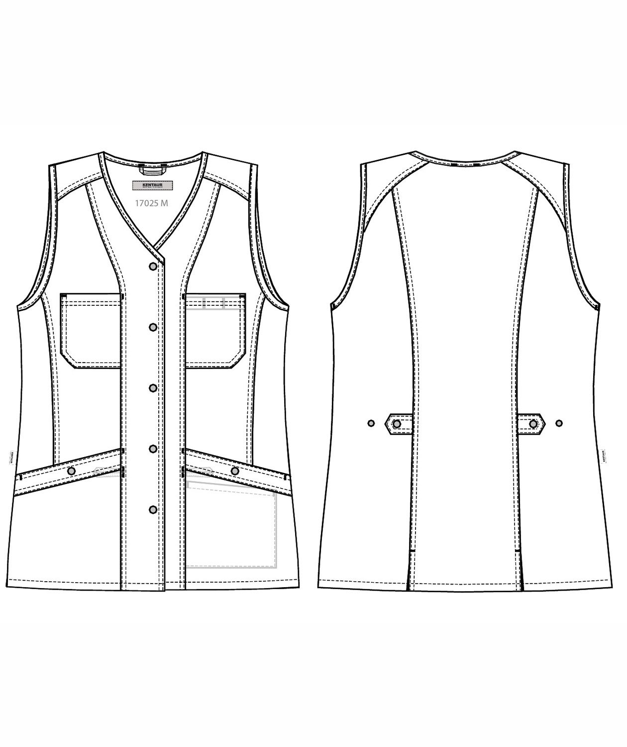 Kentaur damevest, Svart, large image number 2