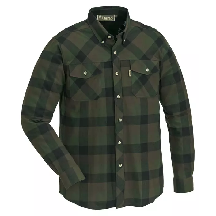 Pinewood Lumbo flannel skovmandsskjorte, Grøn/Sort, large image number 0