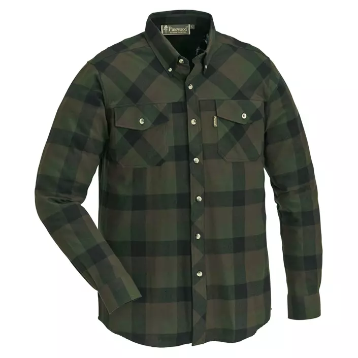 Pinewood Lumbo flannel skovmandsskjorte, Grøn/Sort, large image number 0