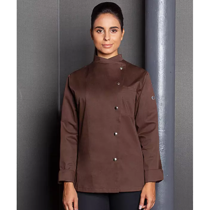 Karlowsky Larissa women's chef's jacket, Light Brown, large image number 1
