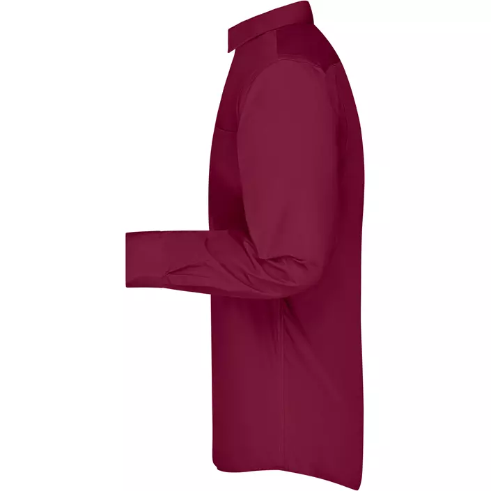 James & Nicholson modern fit  shirt, Burgundy, large image number 2