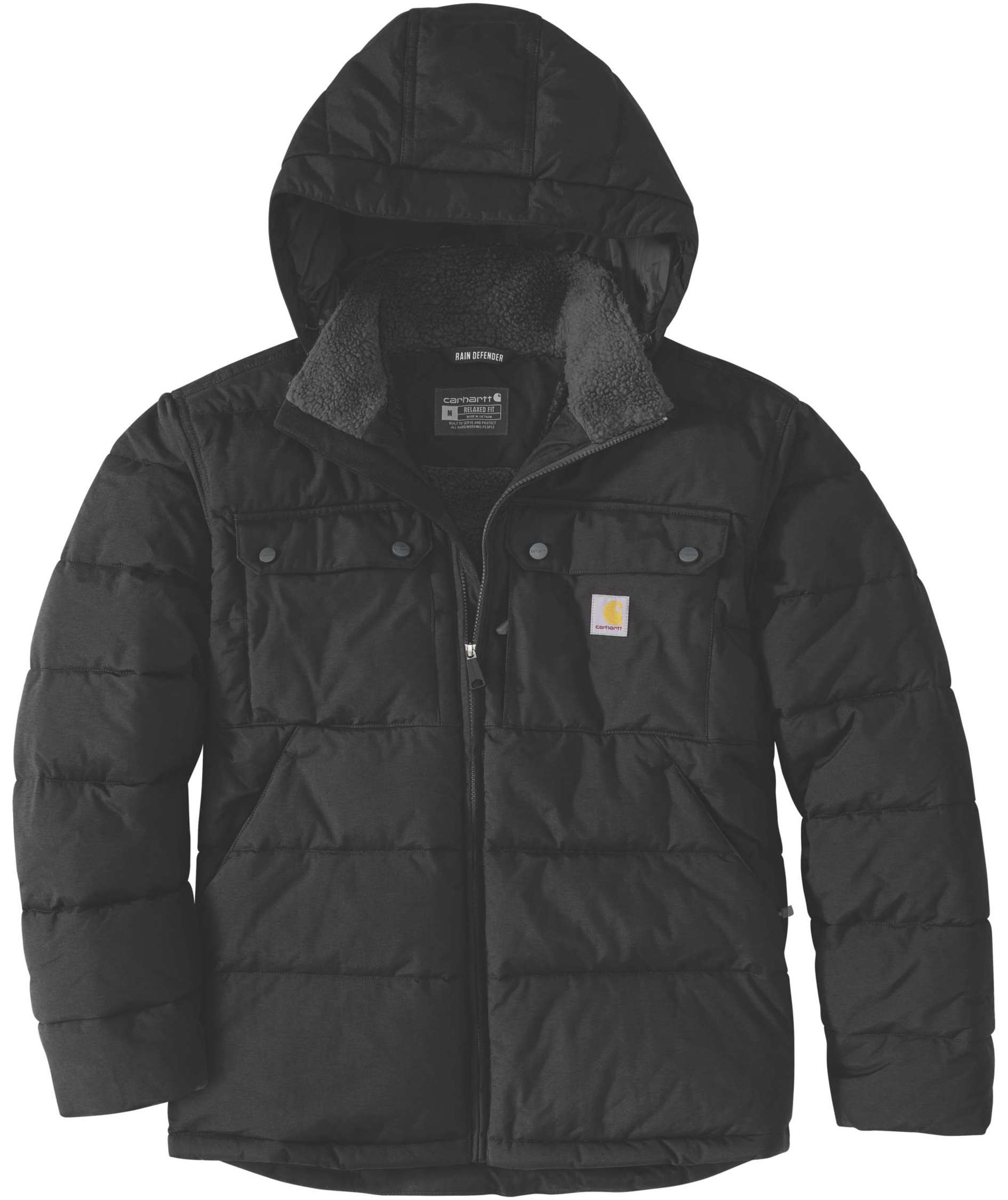 Carhartt vadderad jacka og stickad m&ouml;ssa, , large image number 1