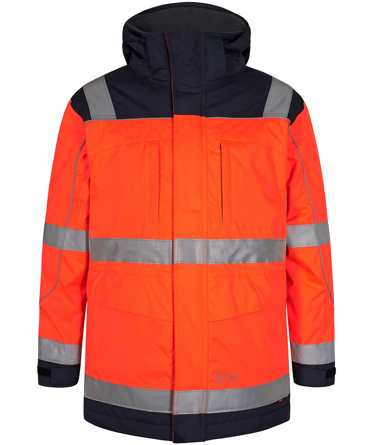 Engel parkas, Varsel Orange/Marinbl&aring;
