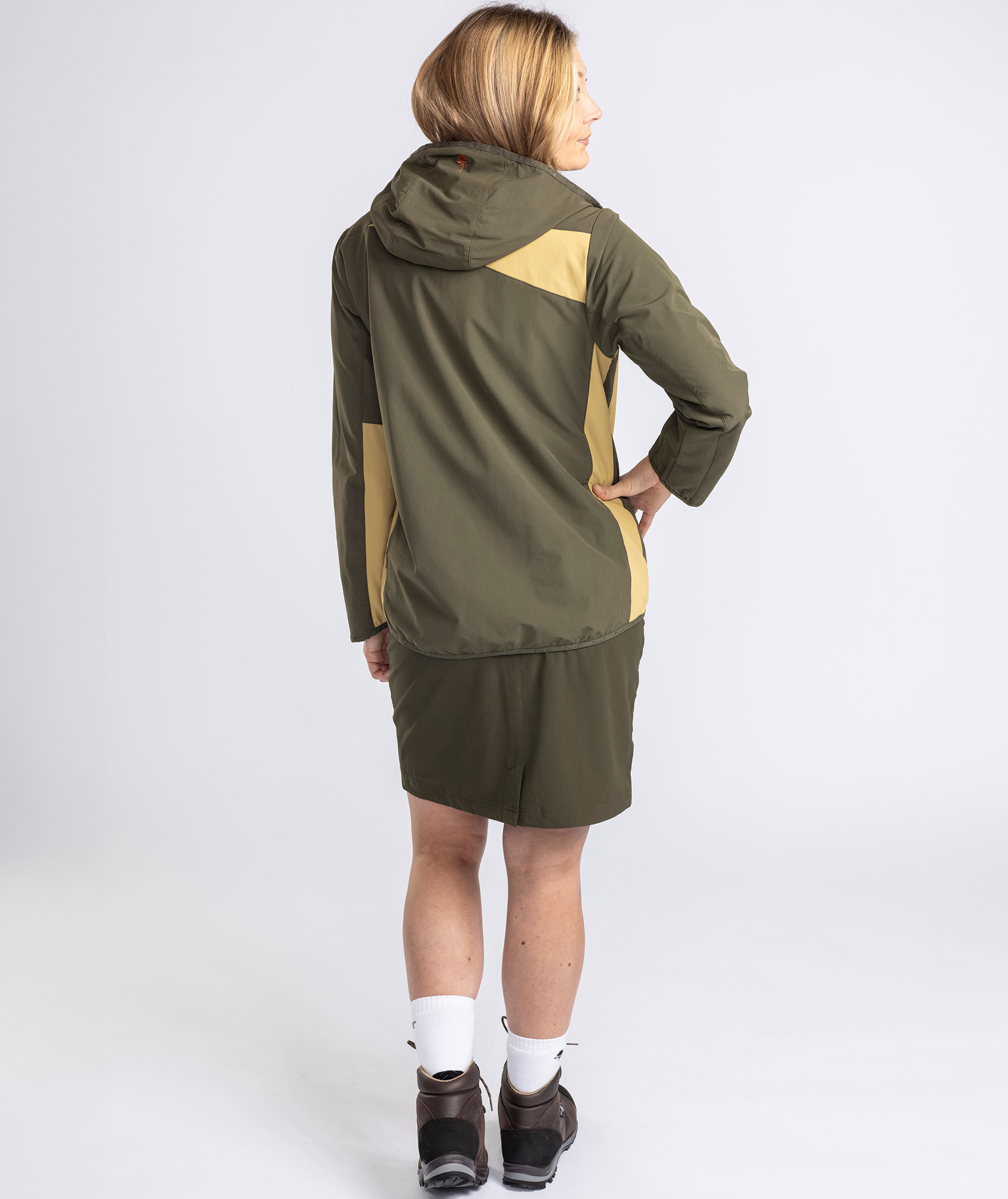 Pinewood Abisko Light damejakke, Golden Hay/Moss Green, large image number 7