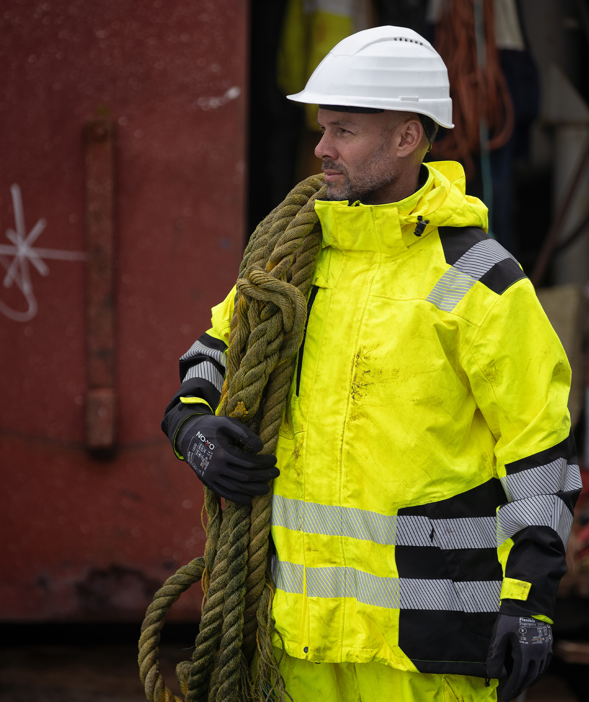 ELKA Visible Xtreme arbetsjacka, Varsel Gul/Svart, large image number 3