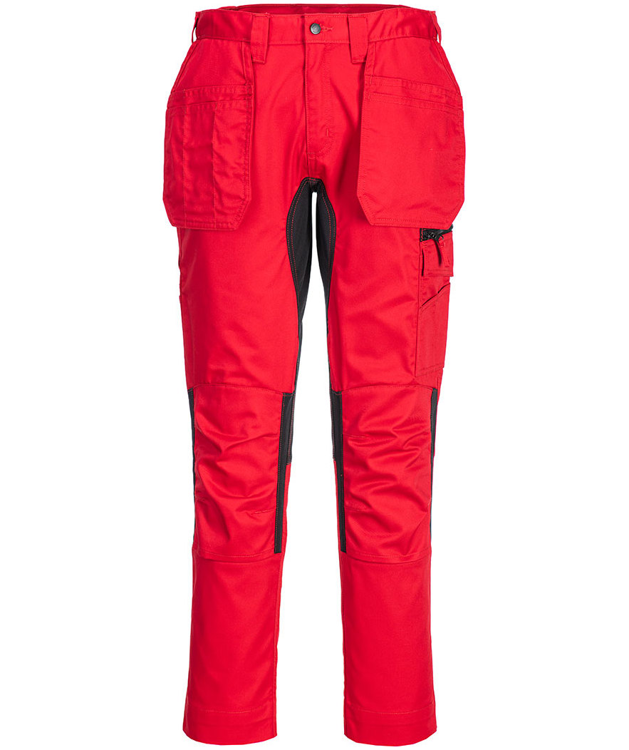 Portwest WX2 Eco h&aring;ndv&aelig;rkerbukser, Dyb r&oslash;d, Dyb r&oslash;d, swatch