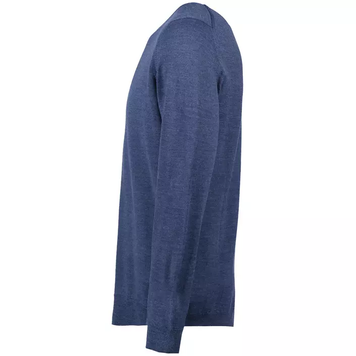 Seven Seas stickad tröja med merinoull, Blue melange, large image number 2