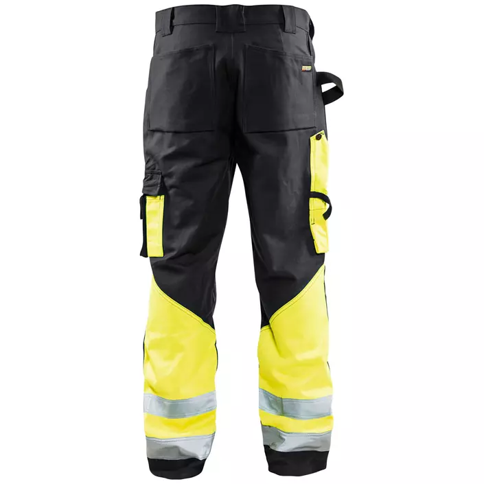 Blåkläder craftsman trousers, Black/Hi-Vis Yellow, large image number 1