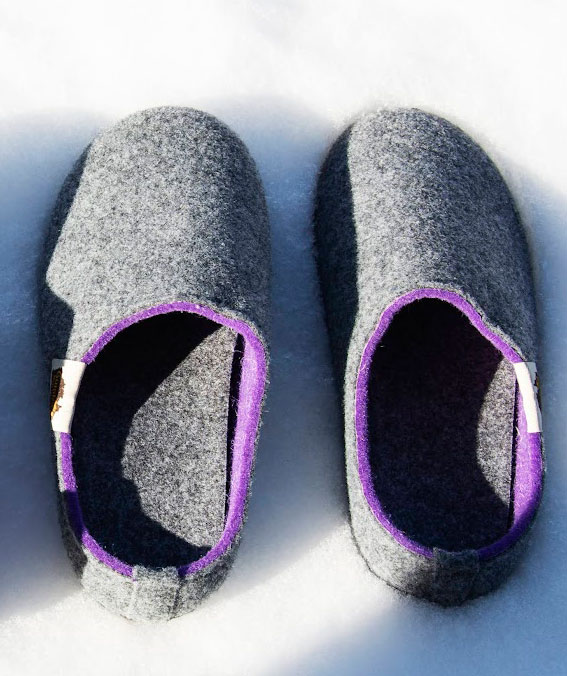 Gumbies Outback Slipper hjemmesko, Grey/Lilac, large image number 2