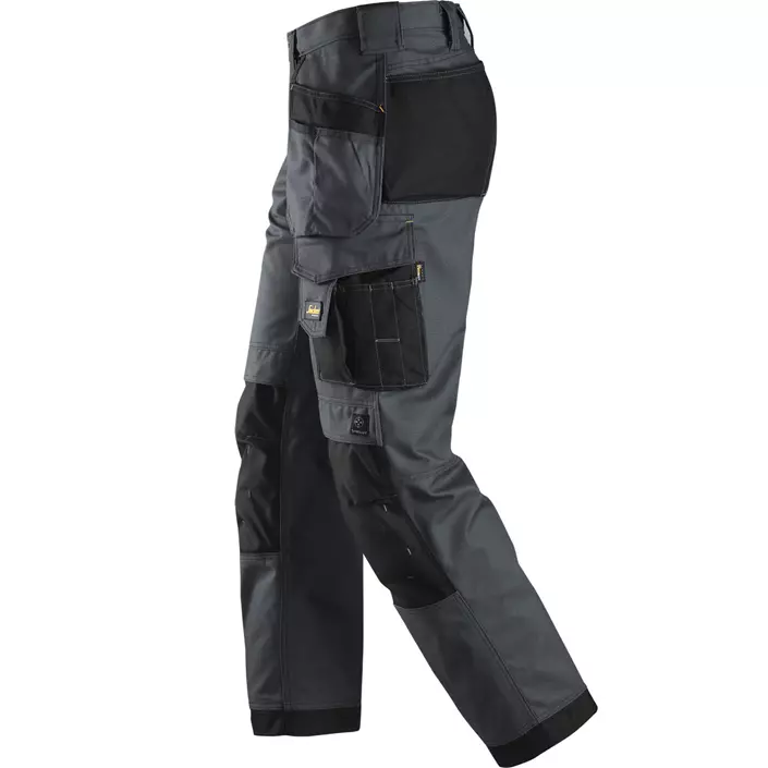 Snickers Canvas+ craftsman trousers, Steel Grey/Black, large image number 2