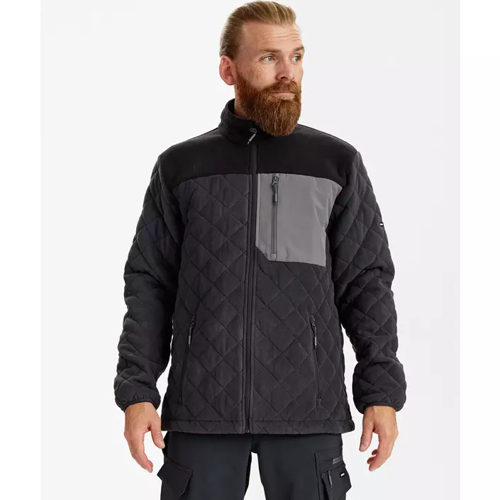 Engel Entire vatteret fleecejakke, Anthracite Grey/Black, large image number 1