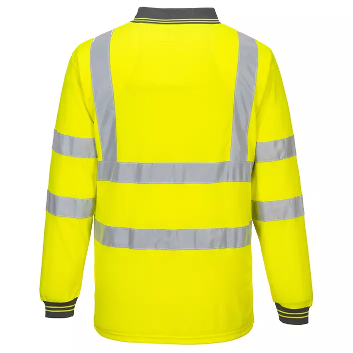 Portwest long-sleeved polo shirt, Hi-Vis Yellow, large image number 1
