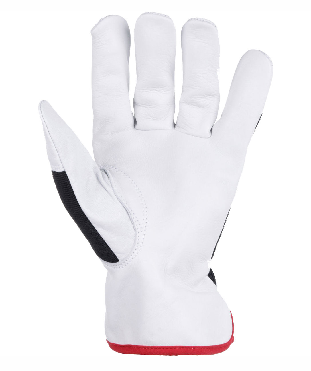 Kramp montagehandske i l&aelig;der/spandex