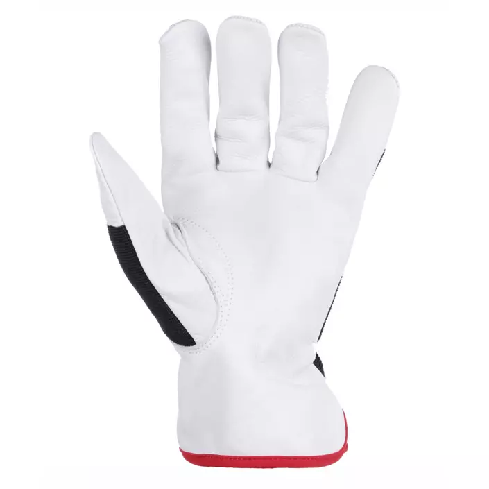 Kramp mounting gloves in leather / spandex, Black/White, large image number 1