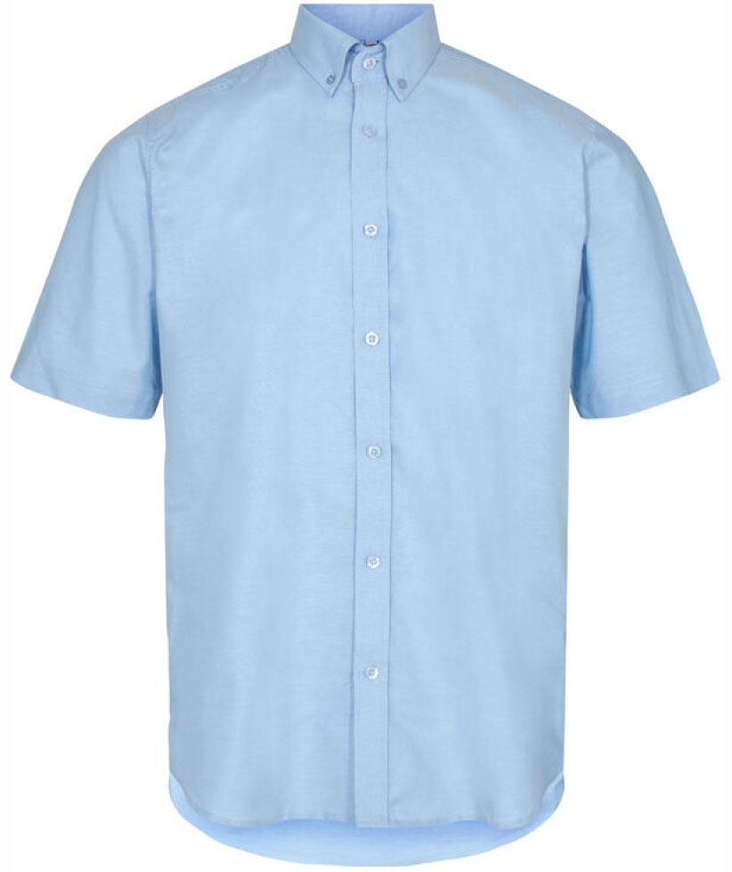 Angli Oxford Slim fit kort&auml;rmad skjorta, Ljusbl&aring;