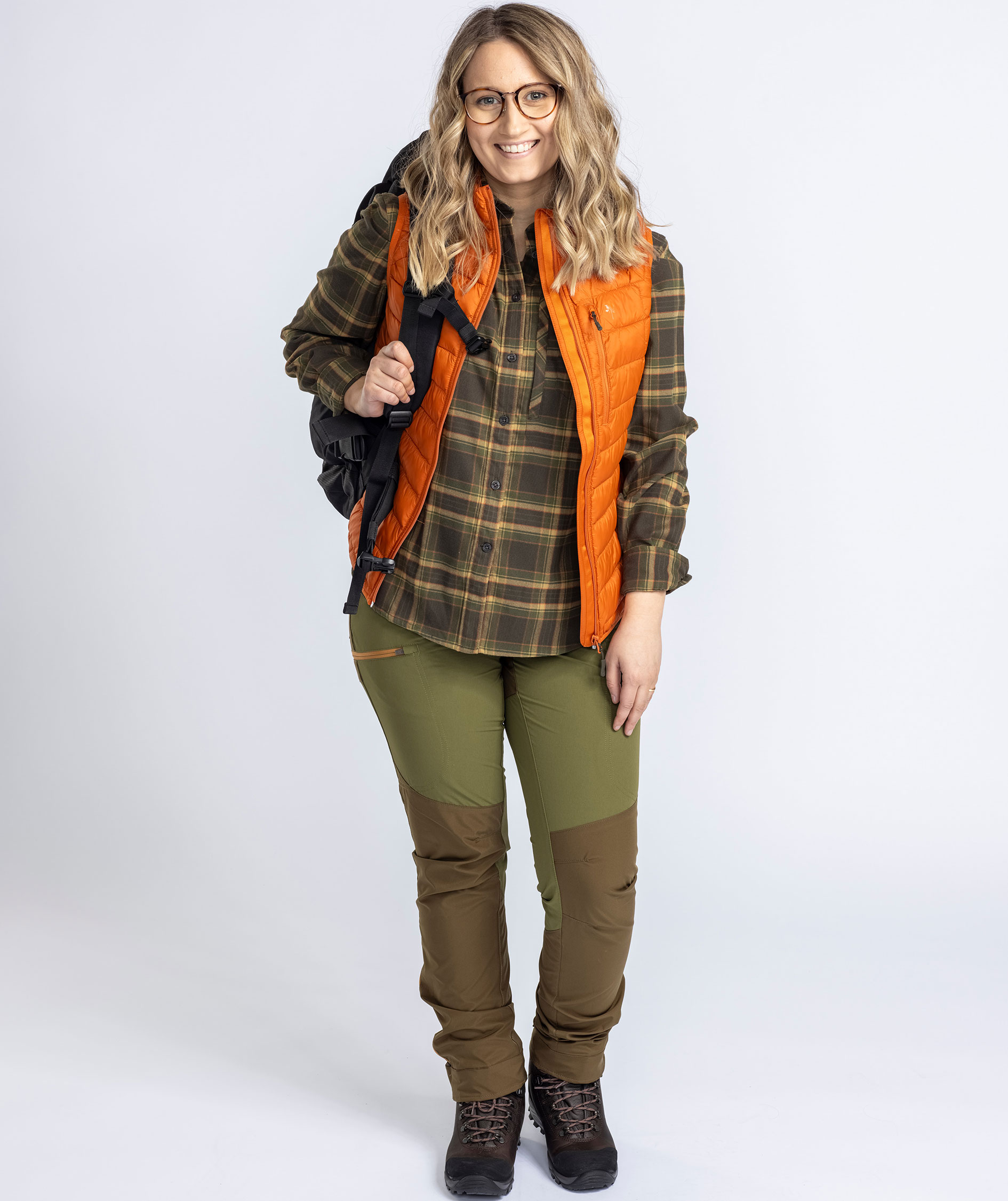 Pinewood Abisko Insulation vatteret damevest, Burned Orange, large image number 4