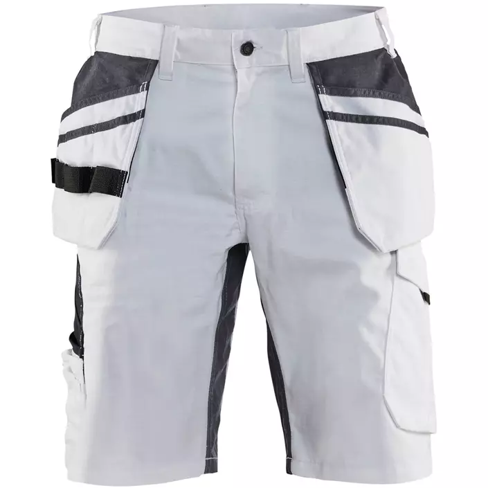 Blåkläder Unite craftsman shorts, White/dark grey, large image number 0