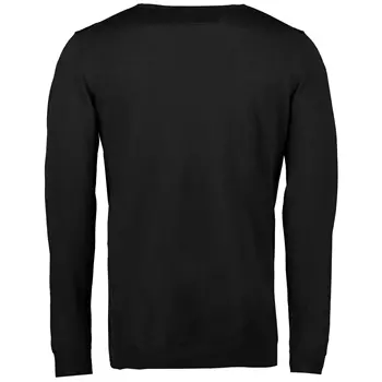 Seven Seas stickad tröja med merinoull, Black