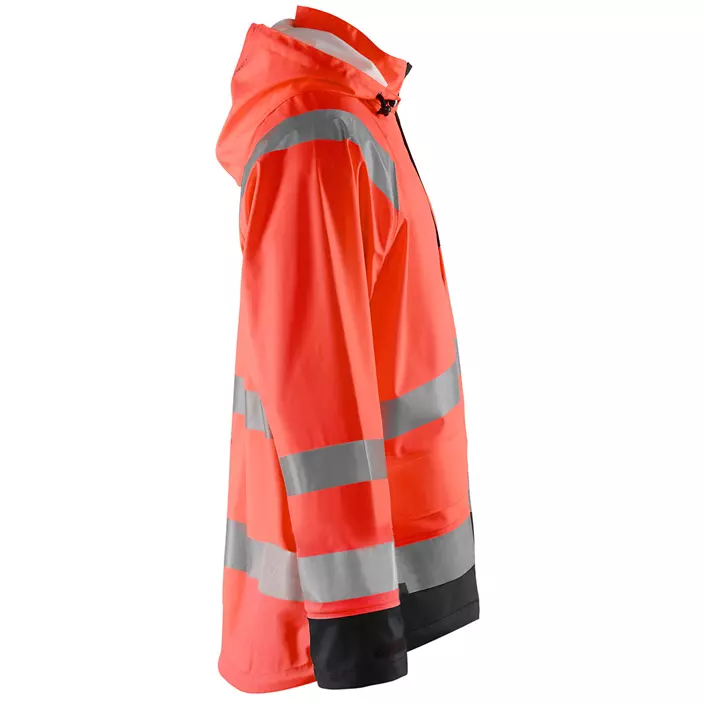 Blåkläder regnjakke Level 1, Hi-vis Rød/Sort, large image number 3
